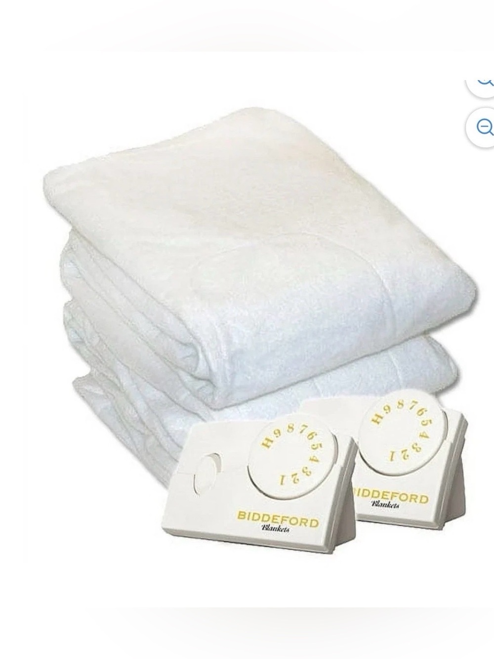 Biddeford White Automatic Heated Mattress Pad - Queen Sized